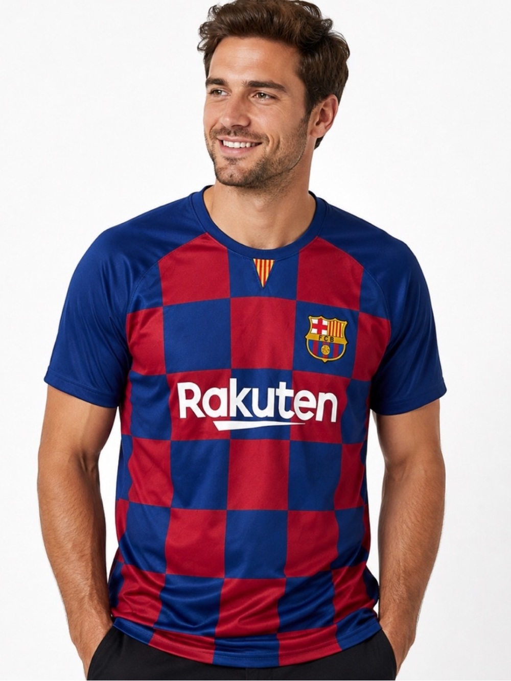 FC Barcelona Lionel Messi #10 Jersey Men's Medium Crest Blue Red Soccer